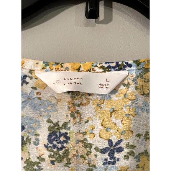 NWT LC Lauren Conrad Ruffle Neckline Blouse - Size L - Picture 4 of 6